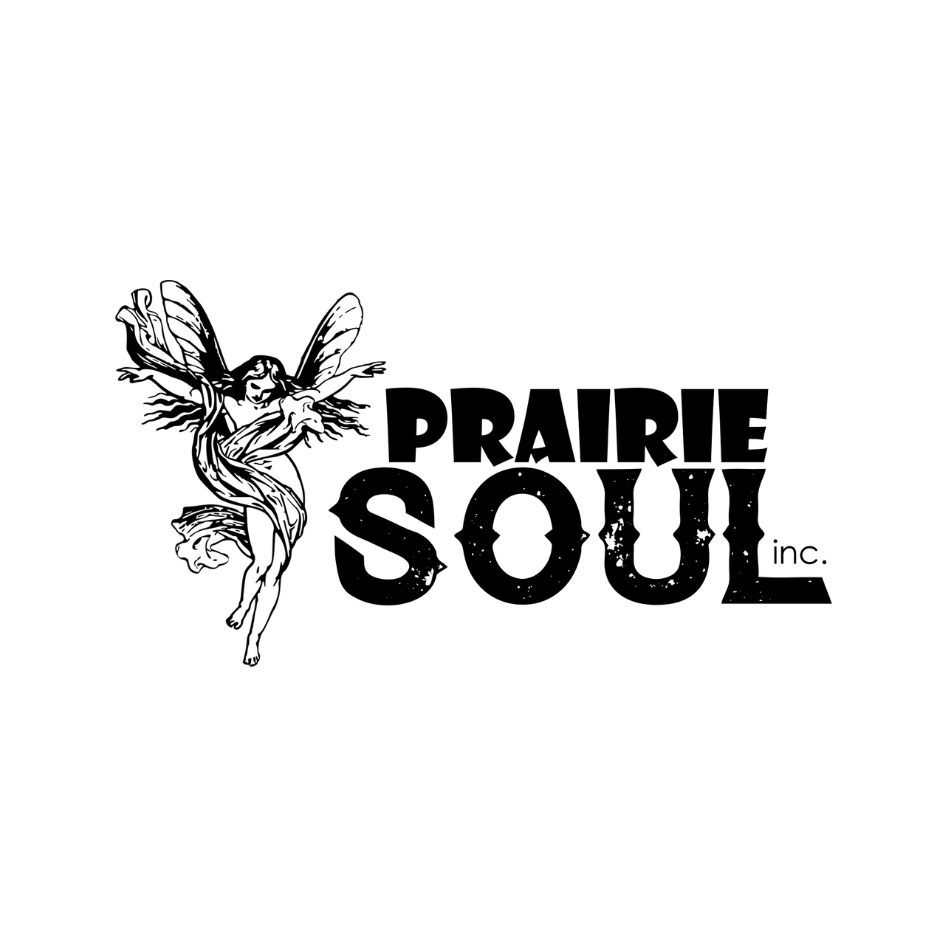 Prairie Soul Press logo with stylized text and fairy design.